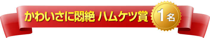 かわいさに悶絶 ハムケツ賞 1名